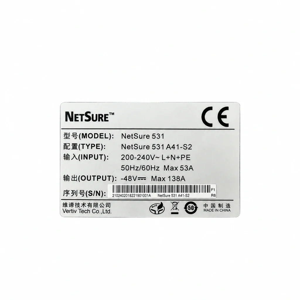 Vertiv NetSure 531 C21B4 Embedded DC Power System 12 kW